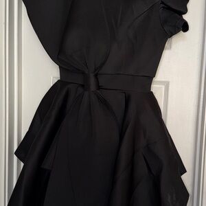 Elegant Faeriesty Black Fit-and-Flare Women’s Dress, Size XS